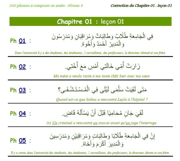 240 phrases à composer en arabe - Niveau 3 (PDF) – Image 3