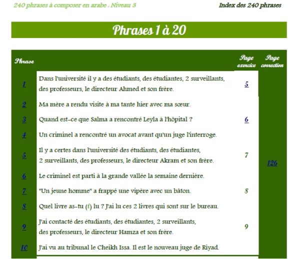 240 phrases à composer en arabe - Niveau 3 (PDF) – Image 4