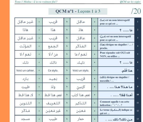Tome Médine 1 : L'as-tu (vraiment) fini ? arabe-correct